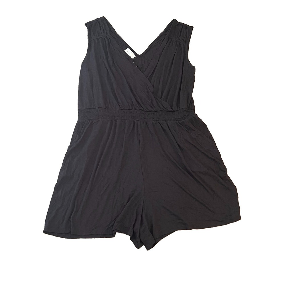 New Maurice's Women's Romper XXL Pockets Smocked Waist